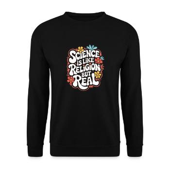 Atheismus Atheist Anti-Religion Agnostiker - Unisex Pullover - Schwarz - Vorne - Alina (178cm) & Michal (187cm)