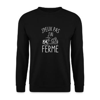 Fermier fermière agricole - Sweat-shirt Unisexe - noir - Devant - Alina (178cm) & Michal (187cm)