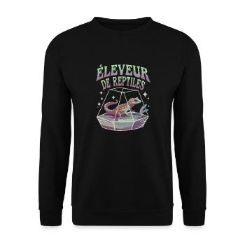 Éleveur de reptiles - Sweat-shirt Unisexe - noir - Devant - Alina (178cm) & Michal (187cm)