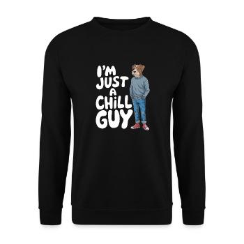Je ne suis qu’un mème Chill Guy - Sweat-shirt Unisexe - noir - Devant - Alina (178cm) & Michal (187cm)