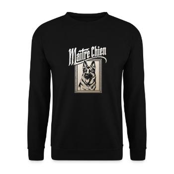 Maître-Chien - Sweat-shirt Unisexe - noir - Devant - Alina (178cm) & Michal (187cm)
