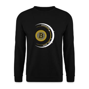 Bitcoin Space 01B - Sweat-shirt Unisexe - noir - Devant - Alina (178cm) & Michal (187cm)