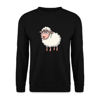 Chill Schafe - Unisex Pullover - Schwarz - Vorne - Alina (178cm) & Michal (187cm)