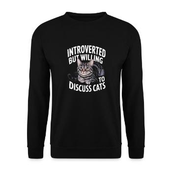 Introvert, antisocial, introvert - Unisex Sweatshirt - black - Front - Alina (178cm) & Michal (187cm)