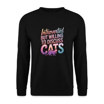 Introvert, antisocial, introvert - Unisex Sweatshirt - black - Front - Alina (178cm) & Michal (187cm)