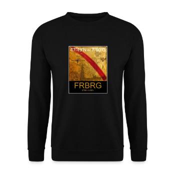 Heimat Baden: Freiburg - Unisex Pullover - Schwarz - Vorne - Alina (178cm) & Michal (187cm)