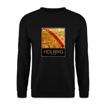 Heimat Baden: Heidelberg - Unisex Pullover - Schwarz - Vorne - Alina (178cm) & Michal (187cm)