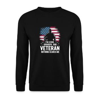Soldat militaire vétéran - Sweat-shirt Unisexe - noir - Devant - Alina (178cm) & Michal (187cm)
