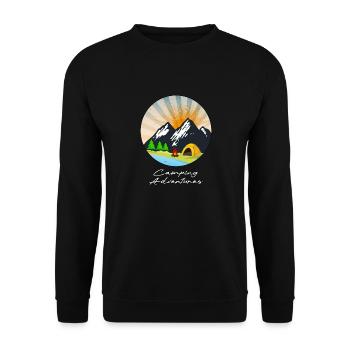 Aventures en camping - Sweat-shirt Unisexe - noir - Devant - Alina (178cm) & Michal (187cm)
