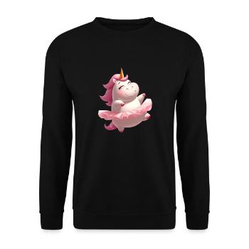 einhornbalett - Unisex Pullover - Schwarz - Vorne - Alina (178cm) & Michal (187cm)