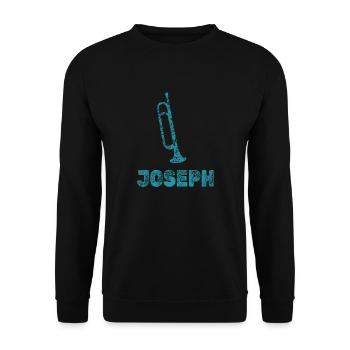 Gift for Joseph - Unisex Sweatshirt - black - Front - Alina (178cm) & Michal (187cm)