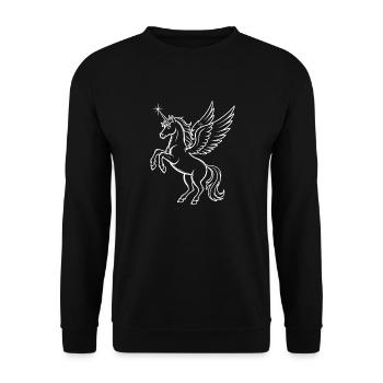 Licorne - Licorne - Sweat-shirt Unisexe - noir - Devant - Alina (178cm) & Michal (187cm)