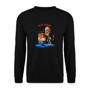 Holland Leeuw politicien - Sweat-shirt Unisexe - noir - Devant - Alina (178cm) & Michal (187cm)