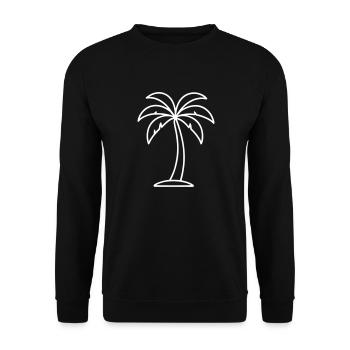 Palm Outline - Unisex Sweatshirt - black - Front - Alina (178cm) & Michal (187cm)