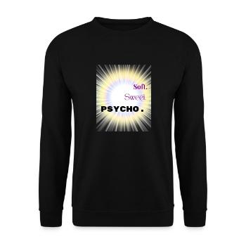 Weiches süßes Psycho-Shirt – Y2K Baddie Ästhetik - Unisex Pullover - Schwarz - Vorne - Alina (178cm) & Michal (187cm)