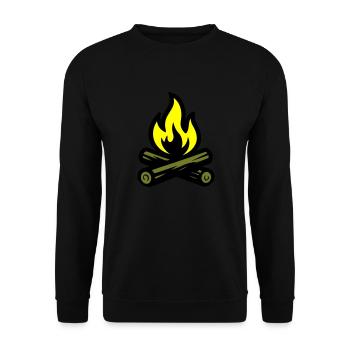 Feu Feu Icône Feu - Sweat-shirt Unisexe - noir - Devant - Alina (178cm) & Michal (187cm)