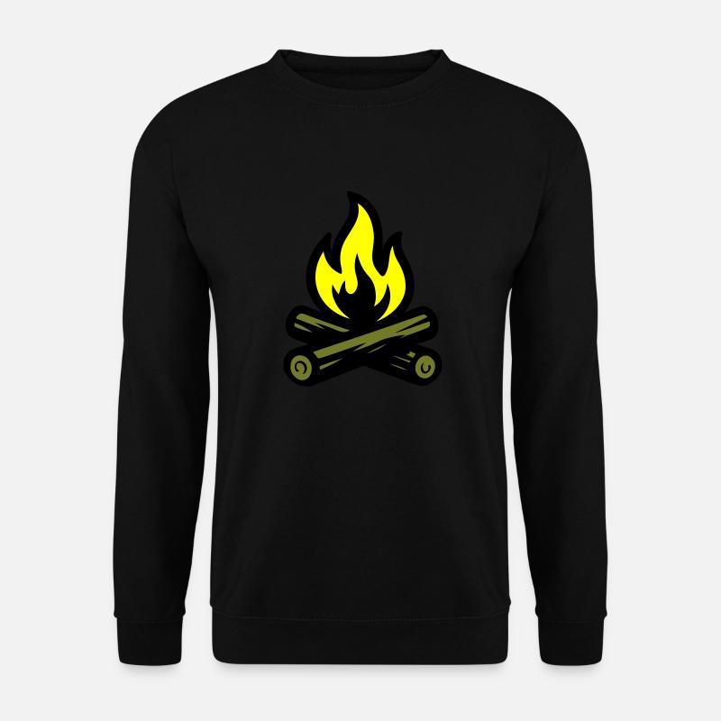 Feuer Lagerfeuer Symbol - Unisex Pullover - Schwarz