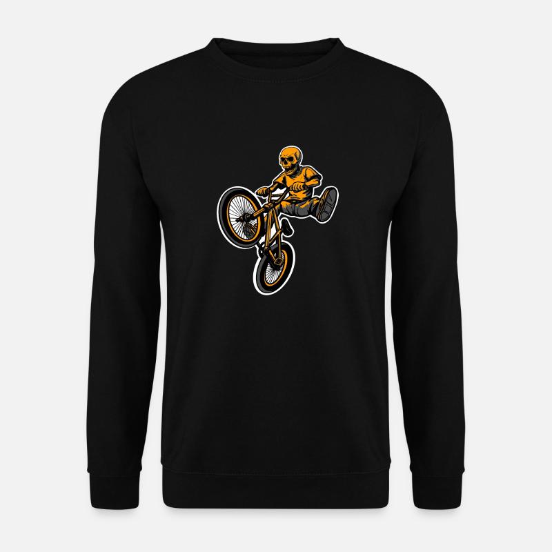 BMX Skull Rider - Urban StyleTrick, yellow - Unisex Pullover - Schwarz