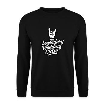 Wedding Crew Wedding Party - Unisex Sweatshirt - black - Front - Alina (178cm) & Michal (187cm)