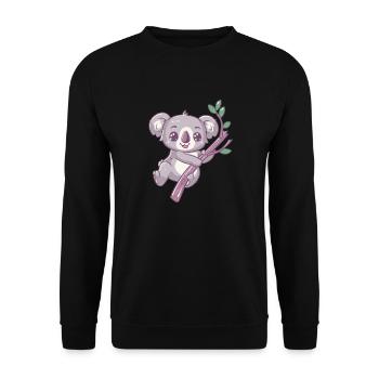 glücklicher Koalabär Koala - Unisex Pullover - Schwarz - Vorne - Alina (178cm) & Michal (187cm)