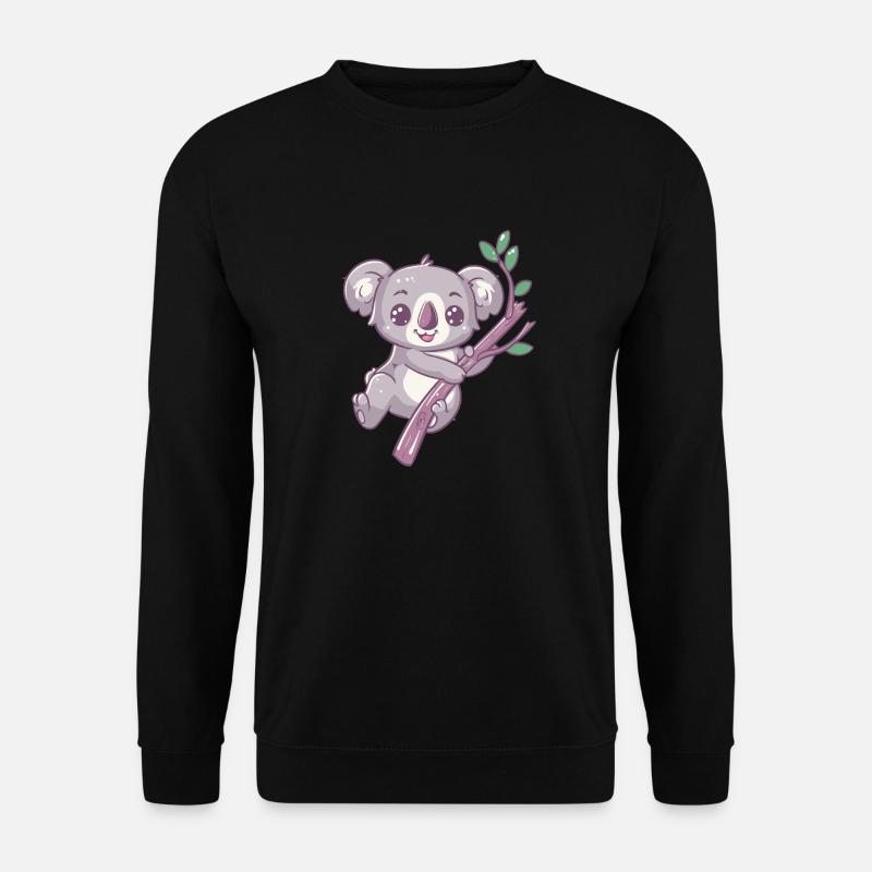 happy koala bear koala - Unisex Sweatshirt - black