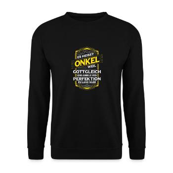 Onkel - Unisex Pullover - Schwarz - Vorne - Alina (178cm) & Michal (187cm)