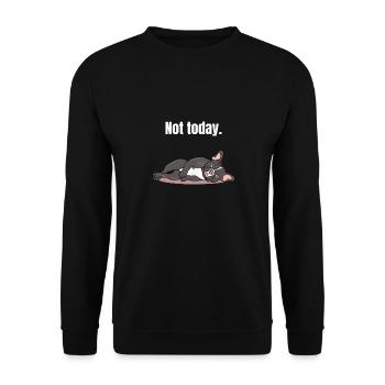 French bulldogs lazy - Unisex Sweatshirt - black - Front - Alina (178cm) & Michal (187cm)