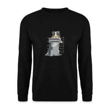 Australian Shepherd heartbreaker dog gift - Unisex Sweatshirt - black - Front - Alina (178cm) & Michal (187cm)