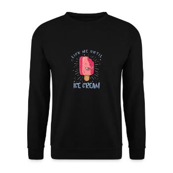 Jusqu'à ce que la crème glacée cadeau - Sweat-shirt Unisexe - noir - Devant - Alina (178cm) & Michal (187cm)