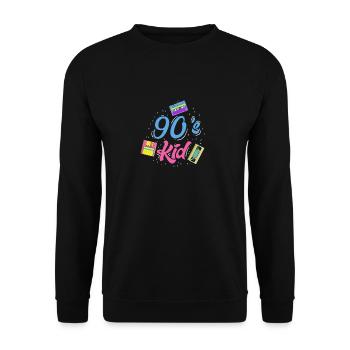90 Enfant Cadeau - Sweat-shirt Unisexe - noir - Devant - Alina (178cm) & Michal (187cm)