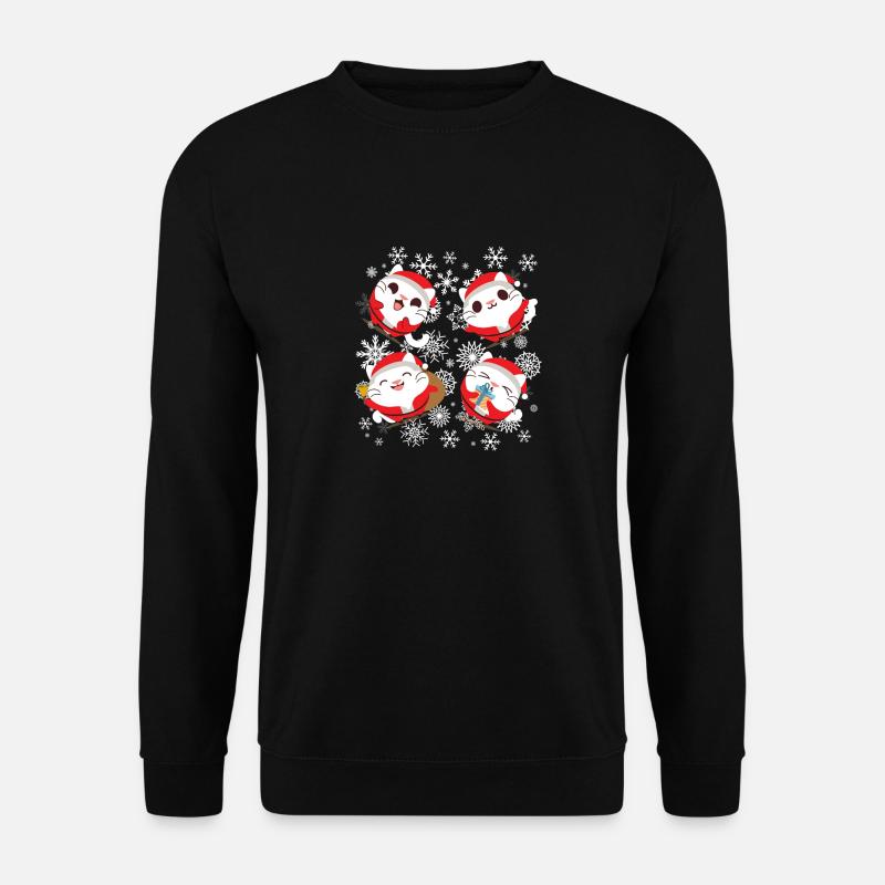 Weihnachten - Geschenk - Katze - Katzenliebhaber - Unisex Pullover - Schwarz