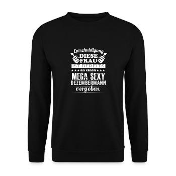 Forgiven at sexy December man gift shirt - Unisex Sweatshirt - black - Front - Alina (178cm) & Michal (187cm)