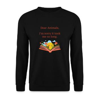Je suis désolé qu'il ait fallu si longtemps | végétalien - Sweat-shirt Unisexe - noir - Devant - Alina (178cm) & Michal (187cm)