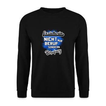 Erzieherin - eine Berufung - Unisex Pullover - Schwarz - Vorne - Alina (178cm) & Michal (187cm)