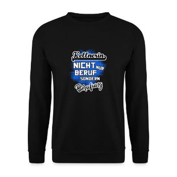 Kellnerin - eine Berufung - Unisex Pullover - Schwarz - Vorne - Alina (178cm) & Michal (187cm)