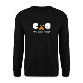 Marshmallow Camping - Unisex Sweatshirt - black - Front - Alina (178cm) & Michal (187cm)