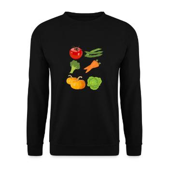 tomate tomates tomate légume vegetables7 - Sweat-shirt Unisexe - noir - Devant - Alina (178cm) & Michal (187cm)
