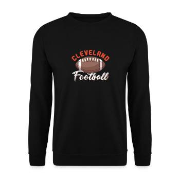 Cleveland Football - Unisex Sweatshirt - black - Front - Alina (178cm) & Michal (187cm)