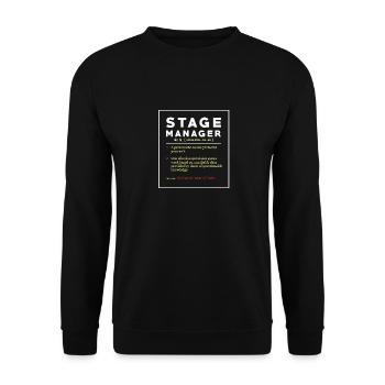 Régisseur T-shirt Cadeau - Sweat-shirt Unisexe - noir - Devant - Alina (178cm) & Michal (187cm)