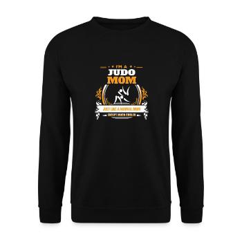 Judo Mom Shirt Geschenkidee - Unisex Pullover - Schwarz - Vorne - Alina (178cm) & Michal (187cm)