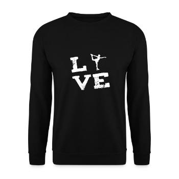 Figure skating skating ice skating sport love gifts - Unisex Sweatshirt - black - Front - Alina (178cm) & Michal (187cm)