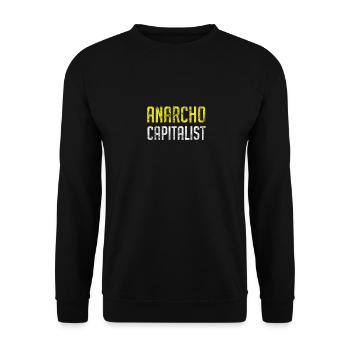 Anarcho capitaliste libertaire anarchiste - Sweat-shirt Unisexe - noir - Devant - Alina (178cm) & Michal (187cm)