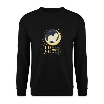 Cotton Dog T-shirt pour chien cadeau d'amour - Sweat-shirt Unisexe - noir - Devant - Alina (178cm) & Michal (187cm)