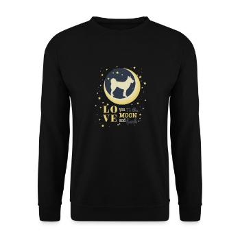 Norwegischer Lundehund Hund T-Shirt Geschenk Love - Unisex Pullover - Schwarz - Vorne - Alina (178cm) & Michal (187cm)