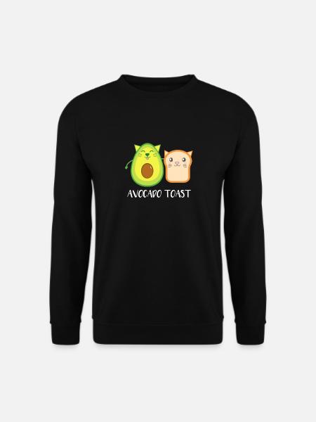 Avocado & Toast Funny T Shirt - Unisex Pullover - Schwarz