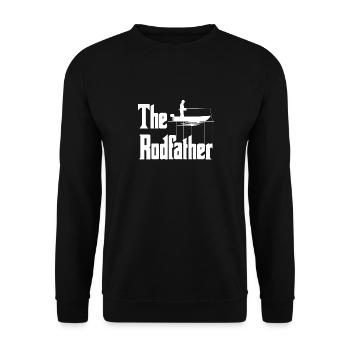 Le Rodfather. Pêche Chemise drôle pour le pêcheur - Sweat-shirt Unisexe - noir - Devant - Alina (178cm) & Michal (187cm)