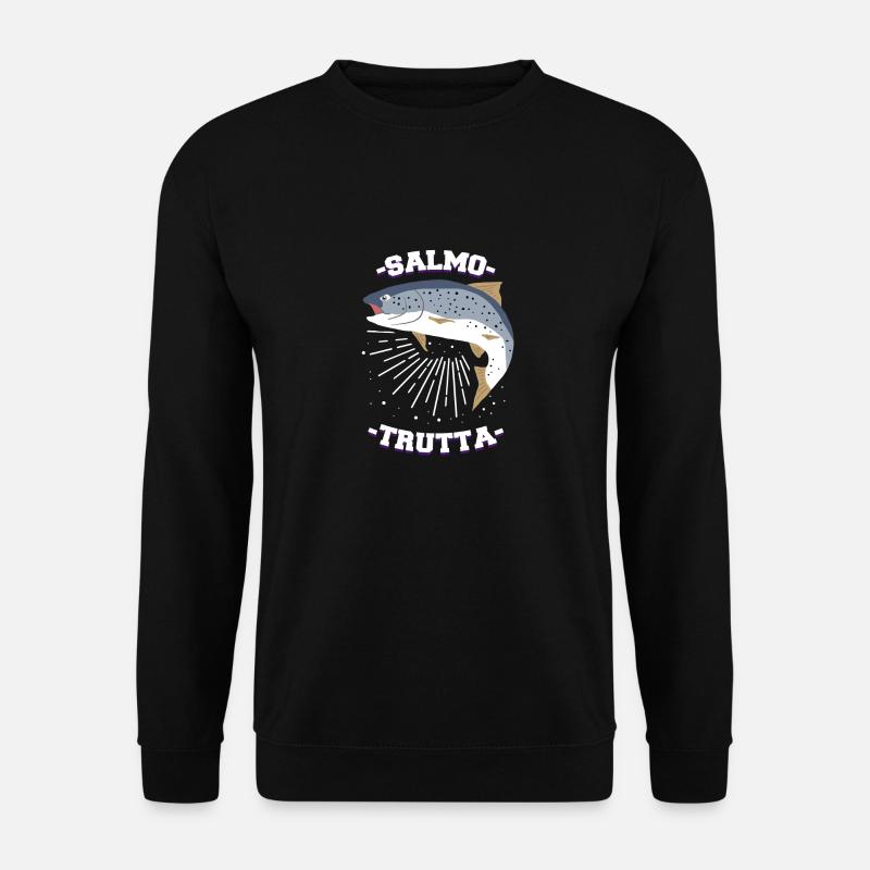 Latein Forelle Angler Geschenk - Unisex Pullover - Schwarz