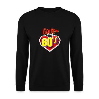 Liebe die 80er Jahre - Unisex Pullover - Schwarz - Vorne - Alina (178cm) & Michal (187cm)