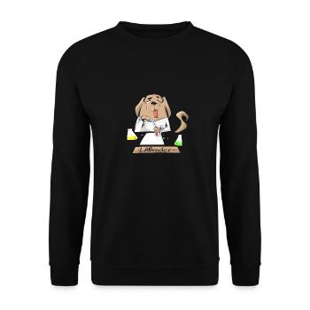 Tier Haustier Liebhaber LABrador Hund Haustier - Unisex Pullover - Schwarz - Vorne - Alina (178cm) & Michal (187cm)
