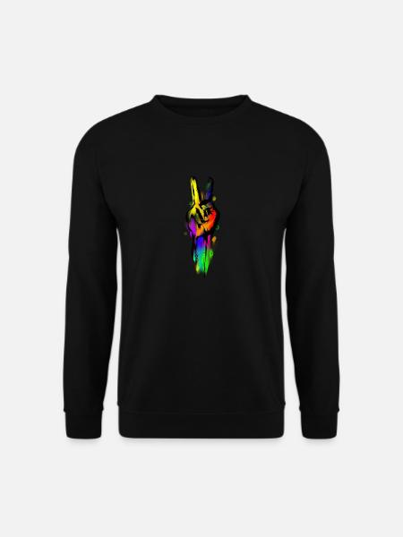 World Peace Sign - Unisex Sweatshirt - black